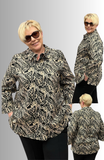 CAMICIA DONNA ELISA CASTELLI  TAGLIE OVER FANTASIA  SPACCHI VISCOSA ART. 1543