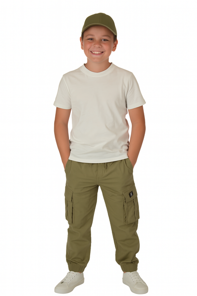 PANTALONI RAGAZZO CARGO ELASTICO COULISSE MARCA TIFFOSI ART. 10056994