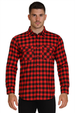 CAMICIA UOMO RAGAZZO MODA QUADRI ROSSI TASCHINI BOTTONI MARCA X-CAPE ART. CHECK