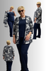 COMPLETO TAGLIE OVER MANICA CORTA SPOLVERINO LEGGERO   DONNA GABRIELLA ART. 49PRIMI-POLINESIA