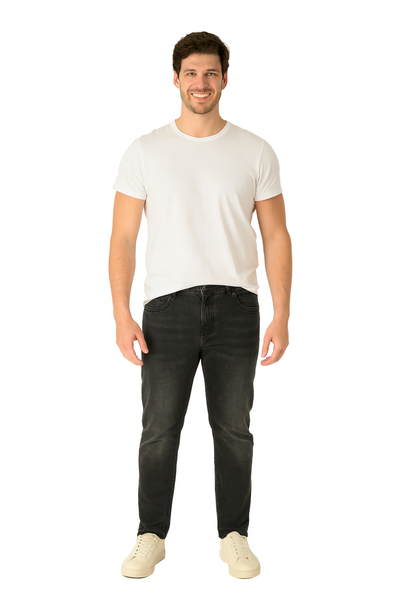 JEANS UOMO ZIP BOTTONE CINQUE TASCHE MORBIDO MARCA LUMBERJACK ART. CMB3447-003
