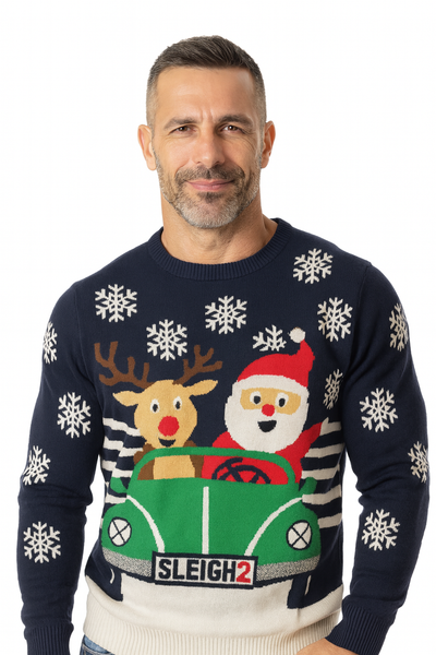 MAGLIONE UOMO POLSINI FASCIA NATALE MARCA JULE ART.ACR-20
