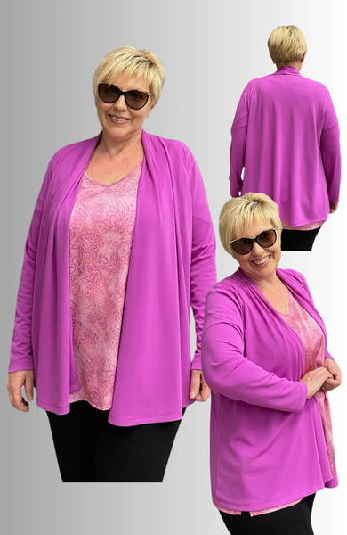 CARDIGAN DONNA TAGLIE OVER COMODO ELEGANTE   ELISA CASTELLI ART. 15002S