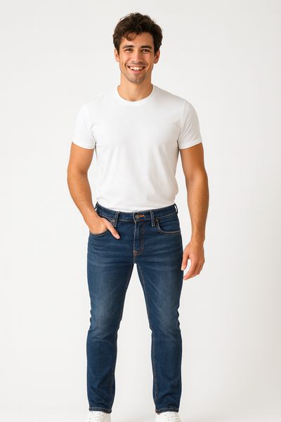 JEANS UOMO ZIP BOTTONE CINQUE TASCHE REGOLARE SCURO MARCA X-CAPE ART. RETEK