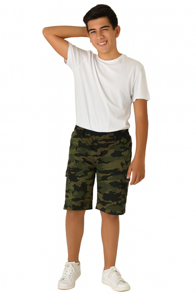 BERMUDA RAGAZZO COULISSE TASCHE CAMOUFLAGE MARCA BM ART.Y3409