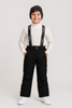 PANTALONI RAGAZZO ZIP BRETELLE TASCHE IMPERMEABILE IDROREPELLENTE MARCA BRUGI ART.J542T22K1C