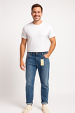 JEANS UOMO COTONE ZIP BOTTONE CINQUE TASCHE BORBIDO MARCA INCOR ART.REVOLUTION_KUR