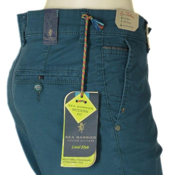 BERMUDA UOMO ZIP BOTTONE CINQUE TASCHE OPERATO MEDERN FIT LEGGERO MORBIDO MARCA SEA BARRIER ART. BASEBALL