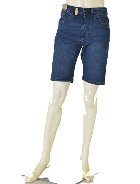 BERMUDA UOMO JEANS ZIP BOTTONE CINQUE TASCHE LEGGERO MORBIDO MODERN FIT MARCA SEA BARRIER ART. ARONNE