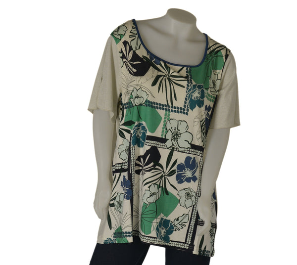 T-SHIRT DONNA CONFORMATA SCOLLO FANTASIA LOUREX SPACCHETTI MARCA SILCO GAIA B ART.524