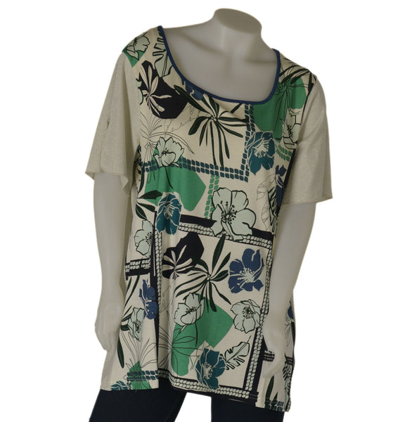 T-SHIRT DONNA CONFORMATA SCOLLO FANTASIA LOUREX SPACCHETTI MARCA SILCO GAIA B ART.524