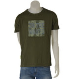 T-SHIRT UOMO COTONE MEZZA MANICA GIROCOLLO STAMPA MARCA SEA BARRIER ART. ZABA