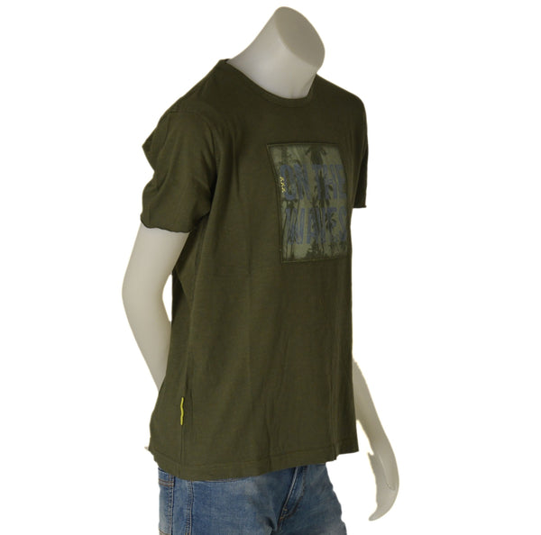 T-SHIRT UOMO COTONE MEZZA MANICA GIROCOLLO STAMPA MARCA SEA BARRIER ART. ZABA