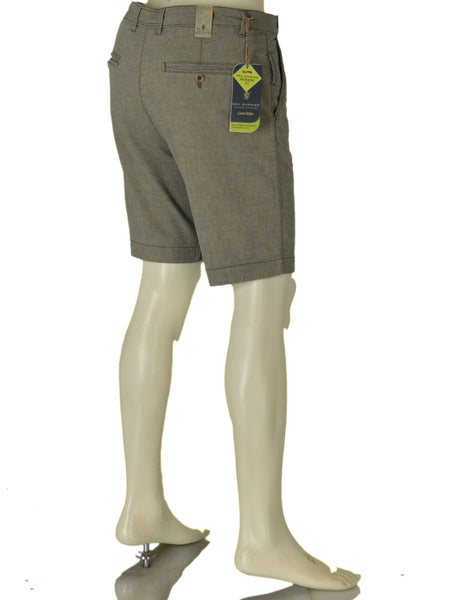 BERMUDA UOMO MISTO LINO ZIP BOTTONE TASCHE RISVOLTO LEGGERO MORBIDO MODERN FIT MARCA SEA BARRIER ART. CHESS