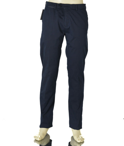 PANTALONI UOMO DROP4 ZIP BOTTONE GANCIO TASCHE TASCHININO LEGGERO MARCA BUGATTI ART.1423 36301 DR4