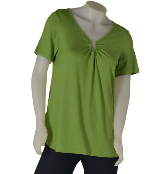 T-SHIRT DONNA MEZZA MANICA SCOLLO STONDATA LEGGERA MORBIDA MARCA ISTINTI ART. 31852