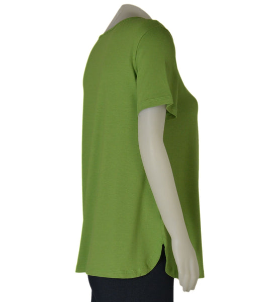 T-SHIRT DONNA MEZZA MANICA SCOLLO STONDATA LEGGERA MORBIDA MARCA ISTINTI ART. 31852
