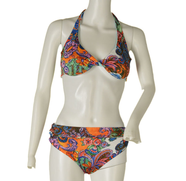 BIKINI DONNA RAGAZZA SPIAGGIA DOUBLE FACE FERRETTO NODO FANTASIA ARRICCIATURA MARCA LINEA SPRINT ART. ATENA