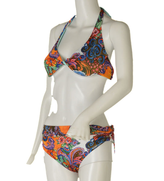 BIKINI DONNA RAGAZZA SPIAGGIA DOUBLE FACE FERRETTO NODO FANTASIA ARRICCIATURA MARCA LINEA SPRINT ART. ATENA