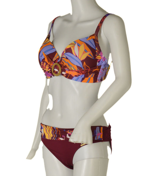 COSTUME DONNA RAGAZZA BIKINI FERRETTO PREFORMATO LACCETTI FANTASIA MARCA LINEA SPRINT ART. AMALIA