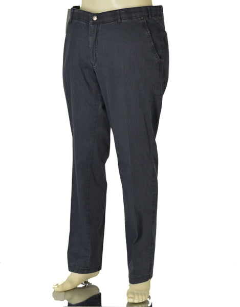 PANTALONI UOMO ZIP GANCIO TASCHE LEGGERI REGULAR FIT MARCA LUIGI MORINI ART. MANNHEIM4262 DR4