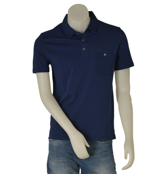 POLO UOMO PURO COTONE MAGLIA RASATA TASCHINO MARCA RE DEL MARE ART. 99.3111