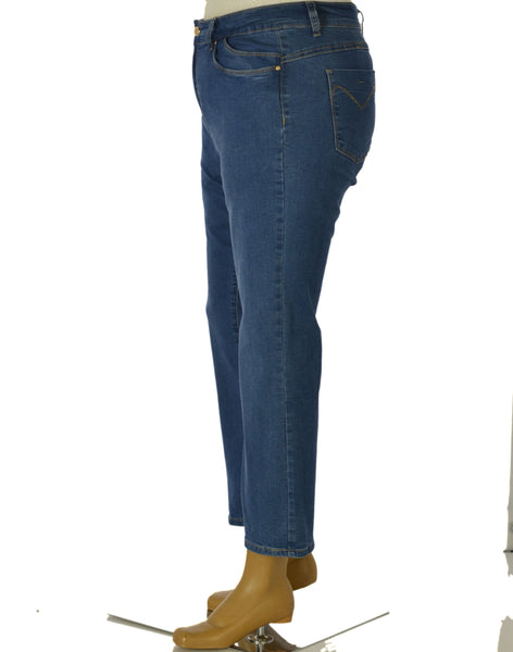 JEANS DONNA ZIP BOTTONE TASCHE ZAMPA LEGGERO MORBIDO MARCA FLAVIA COSTANTI ART. FC9105