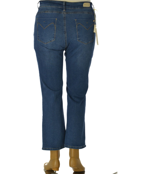 JEANS DONNA ZIP BOTTONE TASCHE ZAMPA LEGGERO MORBIDO MARCA FLAVIA COSTANTI ART. FC9105