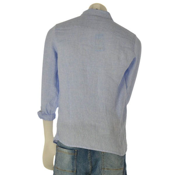 CAMICIA UOMO LINO MANICA LUNGA BOTTONI MORBIDA LEGGERA MARCA X-CAPE ART. SOLERO