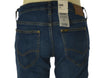 JEANS UOMO ZIP BOTTONE CINQUE TASCHE SCURO SLIM TAPARED MARCA LEE ART. LUKE