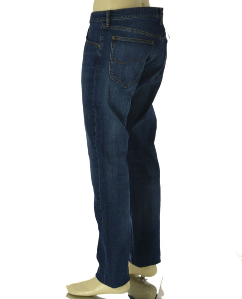 JEANS UOMO ZIP BOTTONE CINQUE TASCHE SCURO REGULAR STRAIGHT MARCA LEE ART. DAREN