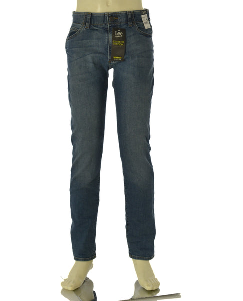 JEANS UOMO ZIP BOTTONE CINQUE TASCHE ELASTICO SKINNY FIT MARCA LEE ART. L71XTGAB
