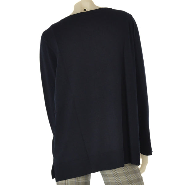 MAGLIA DONNA CONFORMATA SCOLLO POLSINIFASCIA SPACCHI LAVORAZIONE MARCA LUISA VOILA ART. M417L006642N