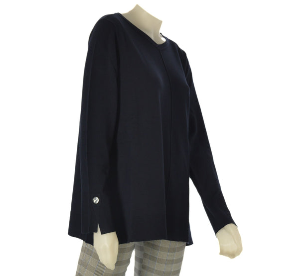 MAGLIA DONNA CONFORMATA SCOLLO POLSINIFASCIA SPACCHI LAVORAZIONE MARCA LUISA VOILA ART. M417L006642N