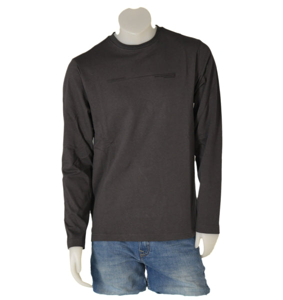 T-SHIRT UOMO COTONE GIROCOLLO MANICA LUNGA GARZATA STAMPA MARCA COVERI ART. TJ3560