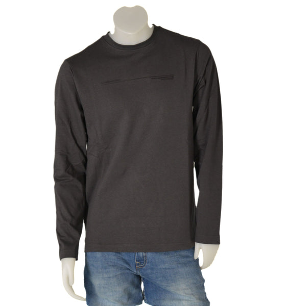 T-SHIRT UOMO COTONE GIROCOLLO MANICA LUNGA GARZATA STAMPA MARCA COVERI ART. TJ3560