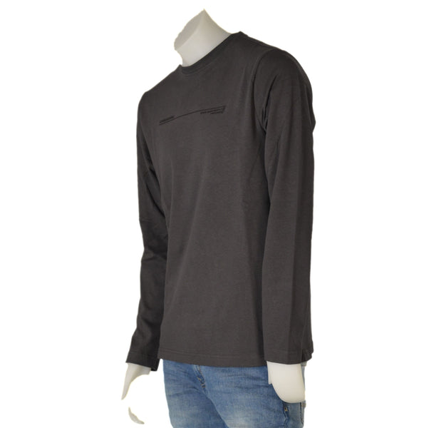 T-SHIRT UOMO COTONE GIROCOLLO MANICA LUNGA GARZATA STAMPA MARCA COVERI ART. TJ3560