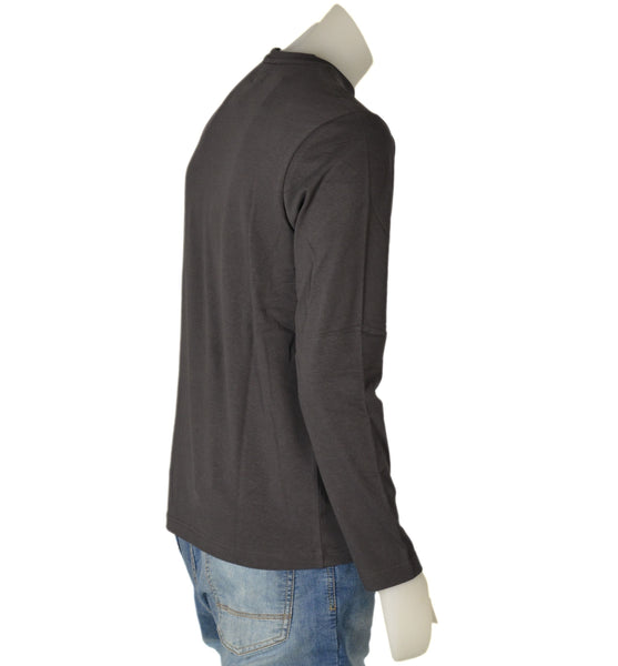 T-SHIRT UOMO COTONE GIROCOLLO MANICA LUNGA GARZATA STAMPA MARCA COVERI ART. TJ3560