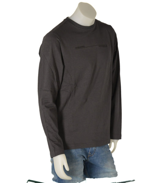 T-SHIRT UOMO COTONE GIROCOLLO MANICA LUNGA GARZATA STAMPA MARCA COVERI ART. TJ3560