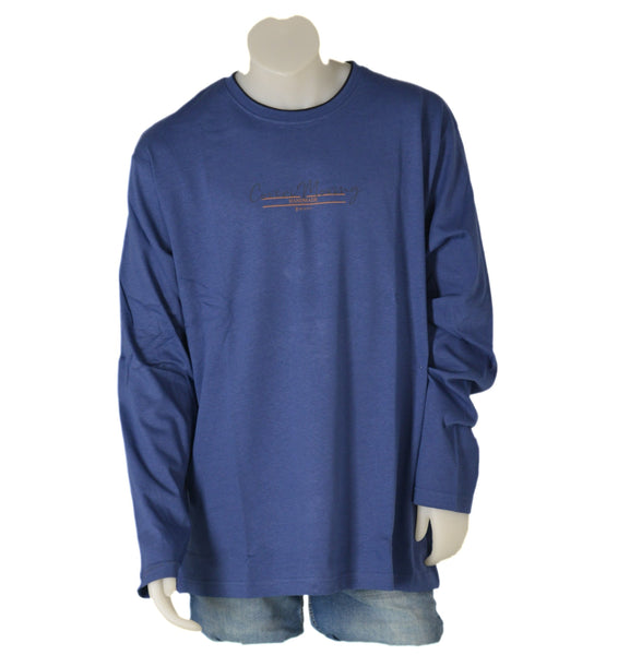 T-SHIRT UOMO CONFORMATA MANICA LUNGA GIROCOLLO GARZATA STAMPA MARCA COVERI ART. OTJ3650