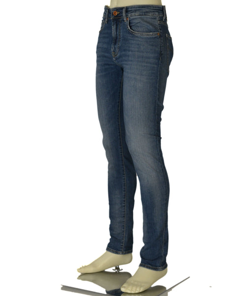 JEANS UOMO ZIP BOTTONE TASCHE CHIARI SKINNY MARCA GAS ART. SAX