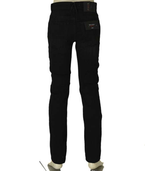JEANS UOMO ZIP BOTTONE TASCHE CLASSICO NERO MARCA HOLIDAY ART. GENY