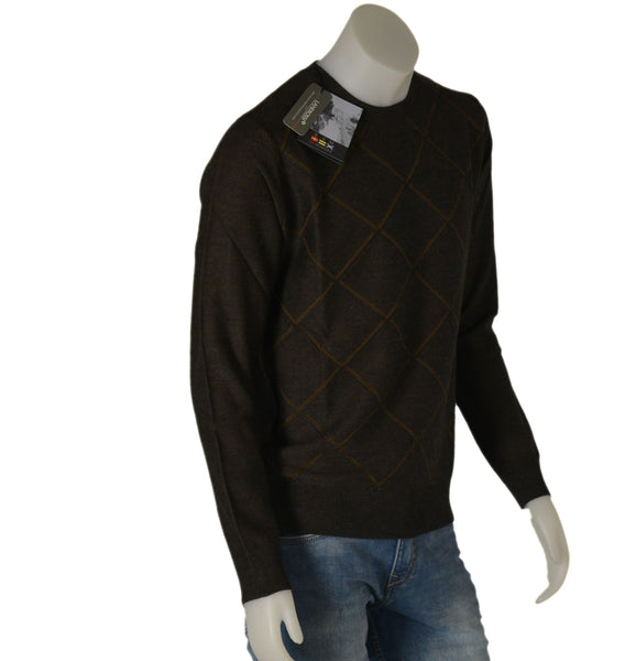 MAGLIONE UOMO RAGAZZO GIROCCOLLO ROMBI ART.22.3100 MARCA RE DEL MARE