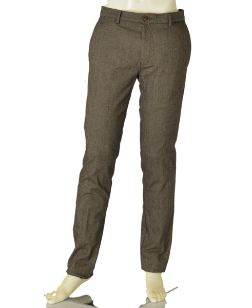 PANTALONI UOMO BOTTONE ZIP CINQUE TASCHE LAVORATO MARCA BUGATTI ART. 46112