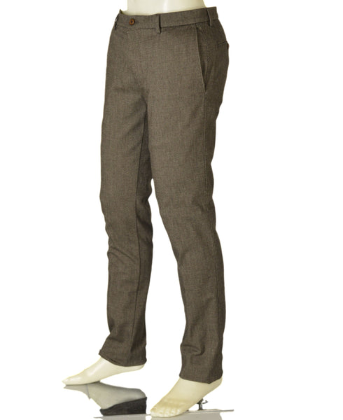 PANTALONI UOMO BOTTONE ZIP CINQUE TASCHE LAVORATO MARCA BUGATTI ART. 46112