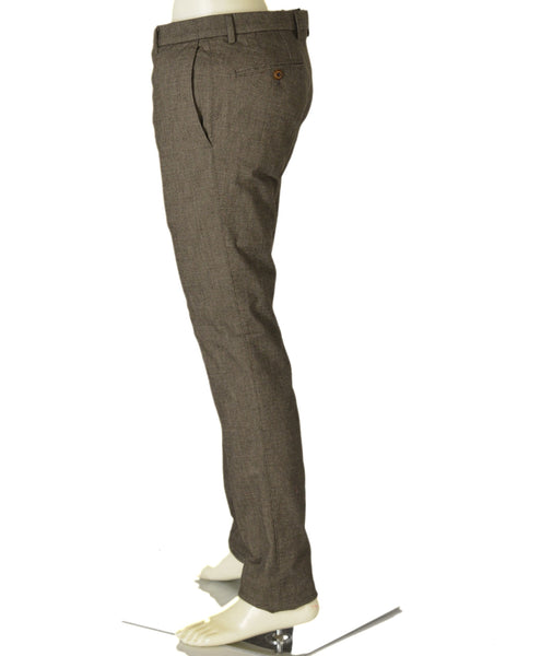 PANTALONI UOMO BOTTONE ZIP CINQUE TASCHE LAVORATO MARCA BUGATTI ART. 46112