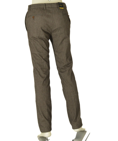 PANTALONI UOMO BOTTONE ZIP CINQUE TASCHE LAVORATO MARCA BUGATTI ART. 46112
