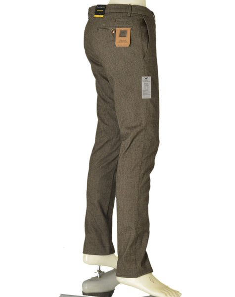 PANTALONI UOMO BOTTONE ZIP CINQUE TASCHE LAVORATO MARCA BUGATTI ART. 46112