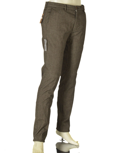 PANTALONI UOMO BOTTONE ZIP CINQUE TASCHE LAVORATO MARCA BUGATTI ART. 46112