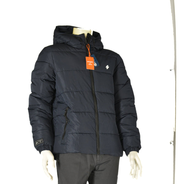 GIUBBINO UOMO ZIP CAPPUCCIO TASCHE PILE POLSINI COULISSE MARCA SUPERDRY ART. M5011827A